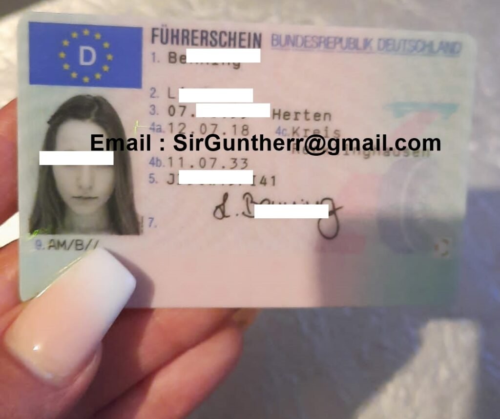 Mit Gultigerfuhrerschein.com: EU-Führerschein online kaufen, Deutschen Führerschein kaufen, Gefälschten Führerschein kaufen, Gültigen Führerschein beantragen, Echten gefälschten Führerschein verkaufen. Deutschen Führerschein Klasse B kaufen, Positives MPU Gutachten kaufen, Deutsche Pässe, Führungszeugnis. Jetzt bestellen! und genießen Sie eine sichere und schnelle Lieferung ohne zusätzliche Zahlung und eine 100 %ige Rückerstattungspolitik von Gultingerfuhrerschein.com Finanzabteilung.