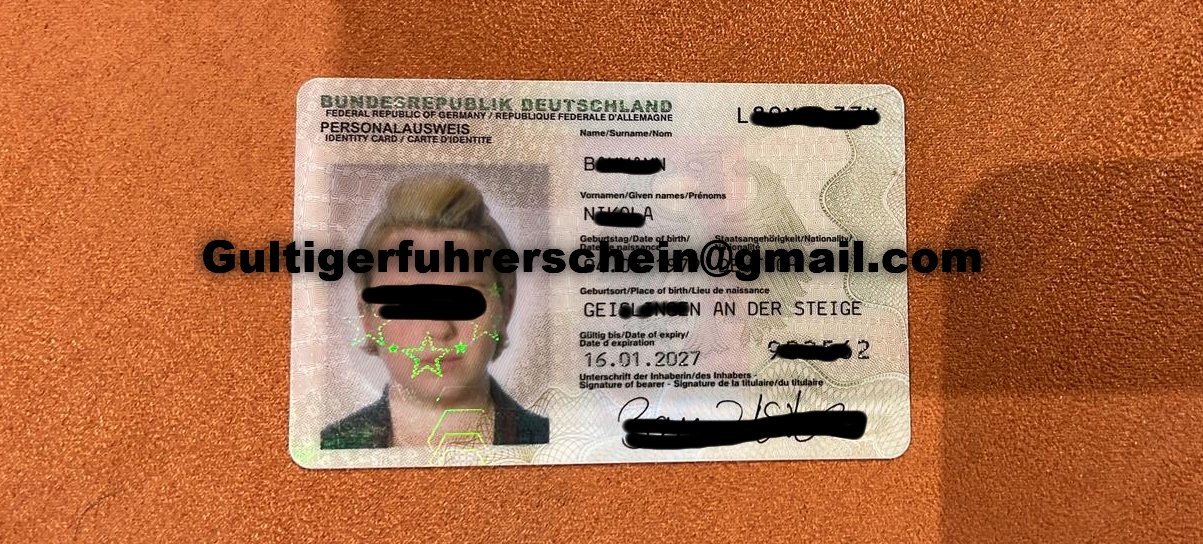 Mit Gultigerfuhrerschein.com: EU-Führerschein online kaufen, deutschen Führerschein kaufen, gefälschten Führerschein kaufen, gültigen Führerschein beantragen, echten gefälschten Führerschein verkaufen. Deutschen Führerschein Klasse B kaufen, positive MPU-Bescheinigung kaufen, deutsche Pässe, Führungszeugnis, Führerschein auf Widerruf. Bestellen Sie jetzt und genießen Sie eine sichere und schnelle Lieferung ohne Zuzahlung und 100% Rückerstattung von Gultingerfuhrerschein.com Finanzabteilung.